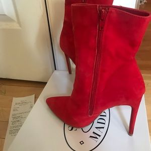 Red Steve Madden Booties